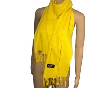 Yellow 100% cashmere scarf, super soft!